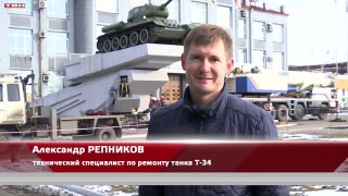 Танк Т-34 снят на техническое обслуживание