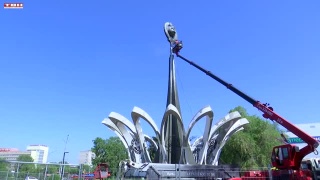 Ремонт стелы «50 лет образования СССР»