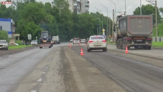 Ремонт дороги на Народной