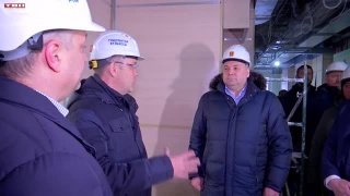 Губернатор проверил стройку поликлиники в Новокузнецке