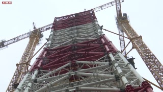 Тренировка спасения человека с высоты более 100 метров