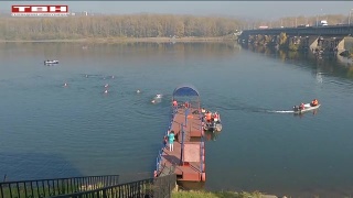 Моржи открывают сезон. Заплыв по Томи