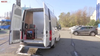 Работа областной передвижной эколаборатории