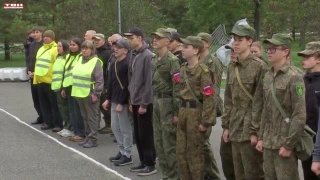 Первый военизированный кросс допризывников